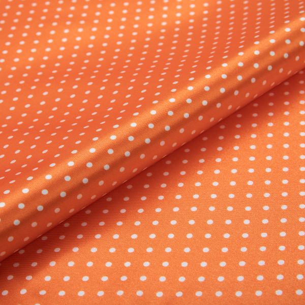 Ткань блузочная Poly satin 75 г/м², 200х145 см, 5 оранжевый/ белый, Gamma PSS-002