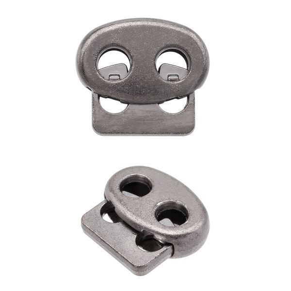 Фиксатор для шнура металл 1 отв., 15х17.8 мм, (in ⌀4 мм), 25 шт, матовый никель, MFR13