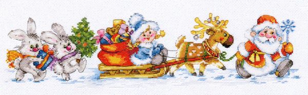 Набор для вышивания нитками Алиса, С Новым Годом! 40х10 см, 632968