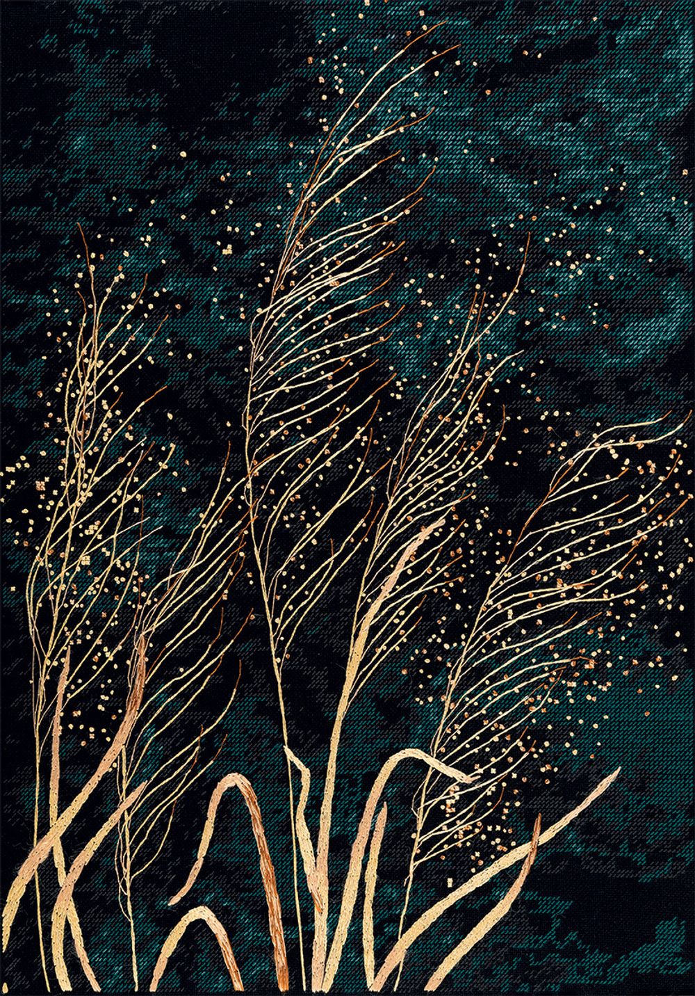 Набор для вышивания нитками Panna PS-7458, Золотые колоски, 31х41.5 см