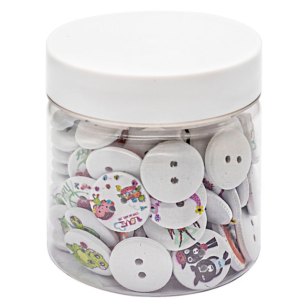 Украшения декоративные пуговицы деревянные Животный мир, 18 мм, 100 шт