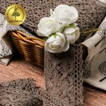 Кружево вязаное (тесьма) 50 мм / 10 метров, диз. 301, цв.21 какао, Kruzhevo