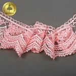 Кружево на сетке 60 мм, 2110 цв.R1815 розовый уп.13.71м, Kruzhevo