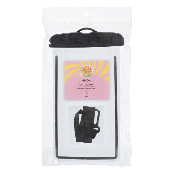 Чехол для телефона водонепроницаемый 21х10х2 см, №08 черный, Lol&Pop LLP-304
