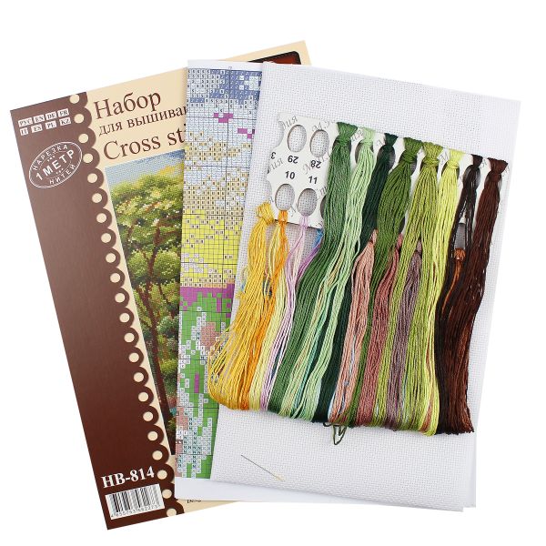Набор для вышивания нитками МП Студия, Крутой водопад, 26х17 см