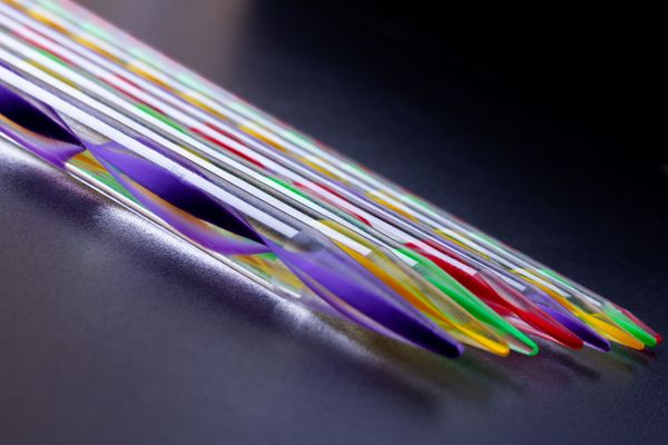 Спицы прямые пластик ⌀5.0 мм, 27 см, зеленые, Gamma KN-2A