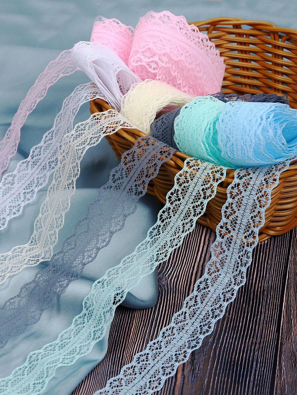 Набор кружева для рукоделия 30 мм (6 шт по 2 метра), №2