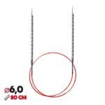 Спицы круговые Addi Novel ⌀6.0мм, 80 см /TOS/
