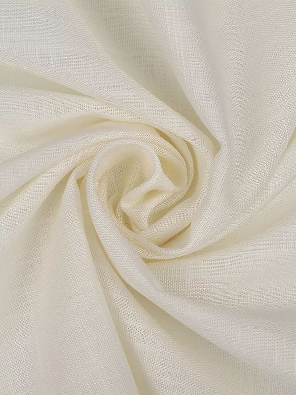 Льняная ткань 190 г/м², 140 см / 2 метра, TBY.Li.1002.01, 01 теплый белый