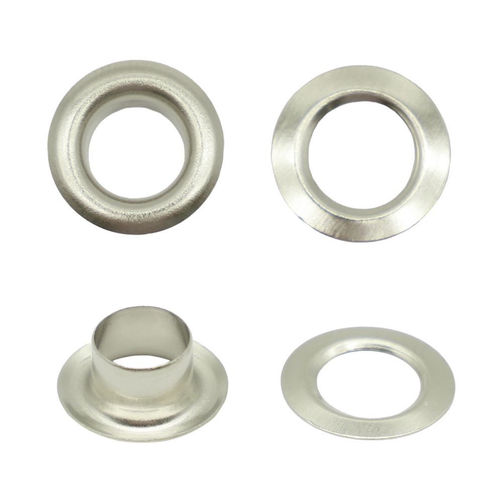 Люверсы металл ⌀_6.0 мм (внутр.), никель, 100 шт, BIG