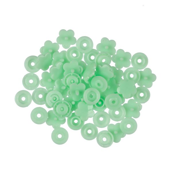 Кнопка рубашечная установочная пластик ⌀12 мм, 15 шт, 009 салатовый, Micron POM-12 FL