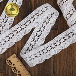 Кружево вязаное (тесьма) 27 мм / 10 м, цв.01 белый