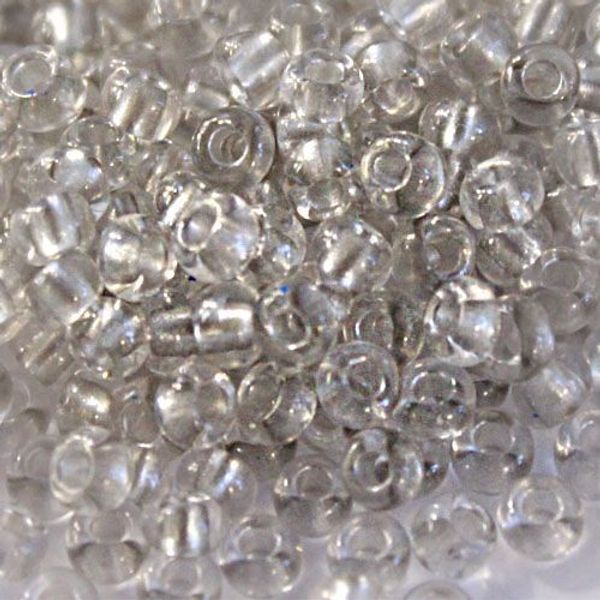 Бисер Preciosa прозрачный с перламутр. цвет. центром 10/0 (2.3 мм), 1х50г, цв. 38249