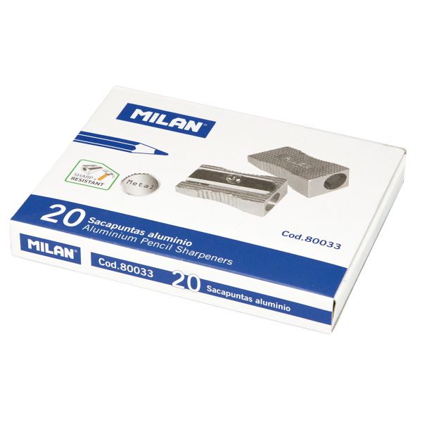 Точилка металлическая 1 отверстие, 20 шт, Milan 80033