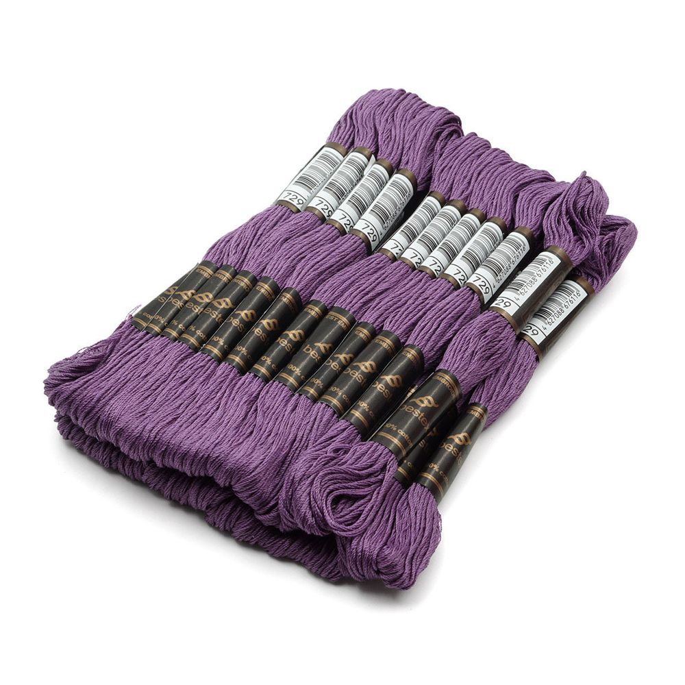 Мулине Bestex, цв.729, 24 мотка по 8 метров