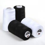 Нитки швейные Max 40/2, 4570 м (5000 ярд), черные, белые / 4 бобины