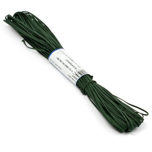 Шнур сутажный ⌀1.8 мм / 20 метров, т.зеленый