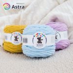 Пряжа Astra Premium (Астра Премиум) Плюшевая / уп.2 мот. по 100 г, 80 м, 516 св.голубой