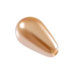 Бусины стекло под жемчуг 10х6 мм, фигурная, 10 шт, золото (Gold), Preciosa 131-50-011