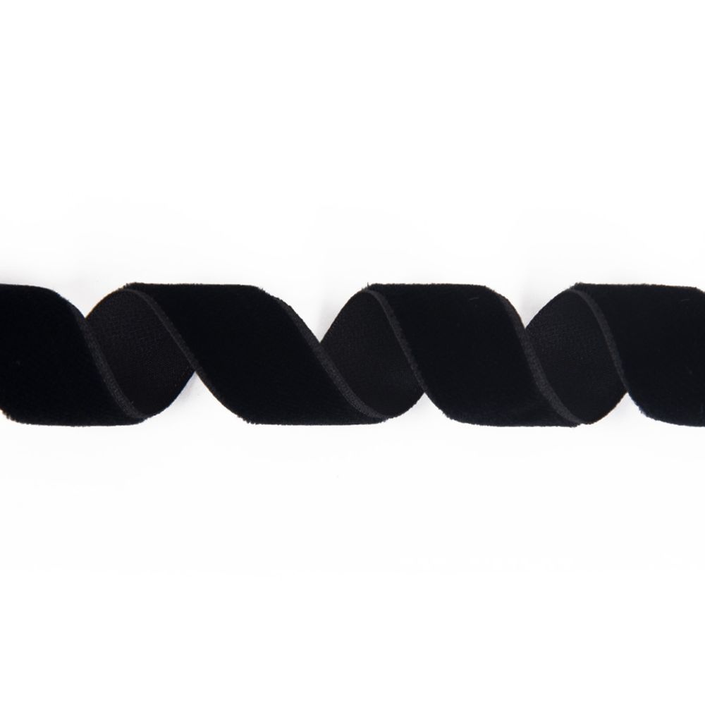 Лента бархатная (тесьма) 19-21.0 мм / 10±0.5 метров, черный, Blitz С3513Г17