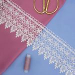 Кружево гипюр (плетёное) 90 мм / 13.7 метров, белый, 3AR1304