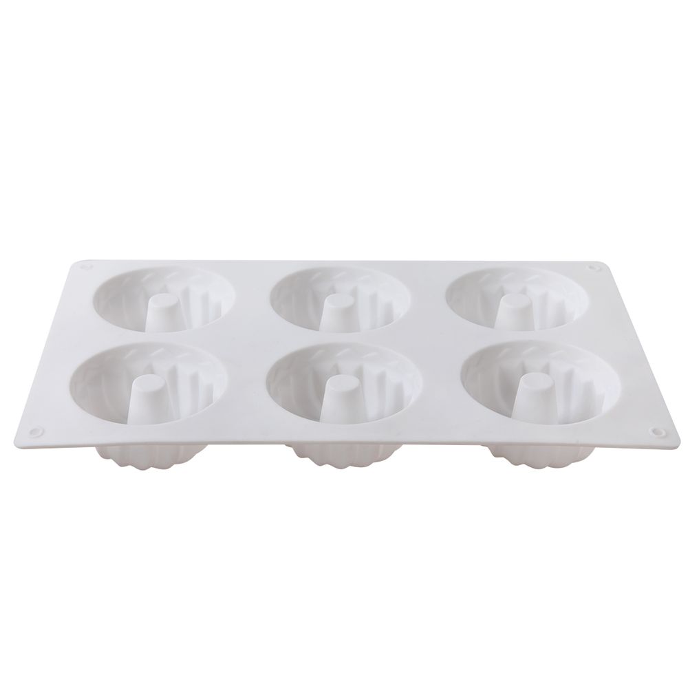 Форма силиконовая для пирожных 28.5х17х3.5 см, мини-кексы -6 ячеек, S-Chief SPC-0318