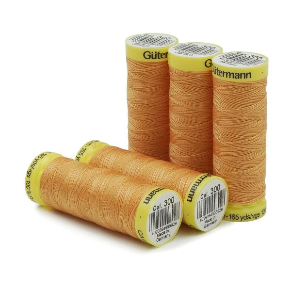 Нитки для трикотажа Gutermann Maraflex, 150м, 300 розовое золото, 5 катушек