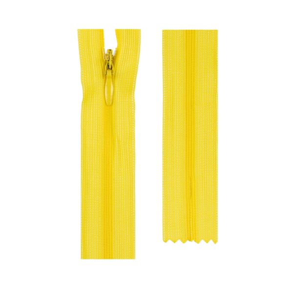 Молния потайная (скрытая) Т3 (3 мм) 1 зам., н/раз., 50 см, G013P, цв. 109 ярко-желтый, 1 шт, Gamma