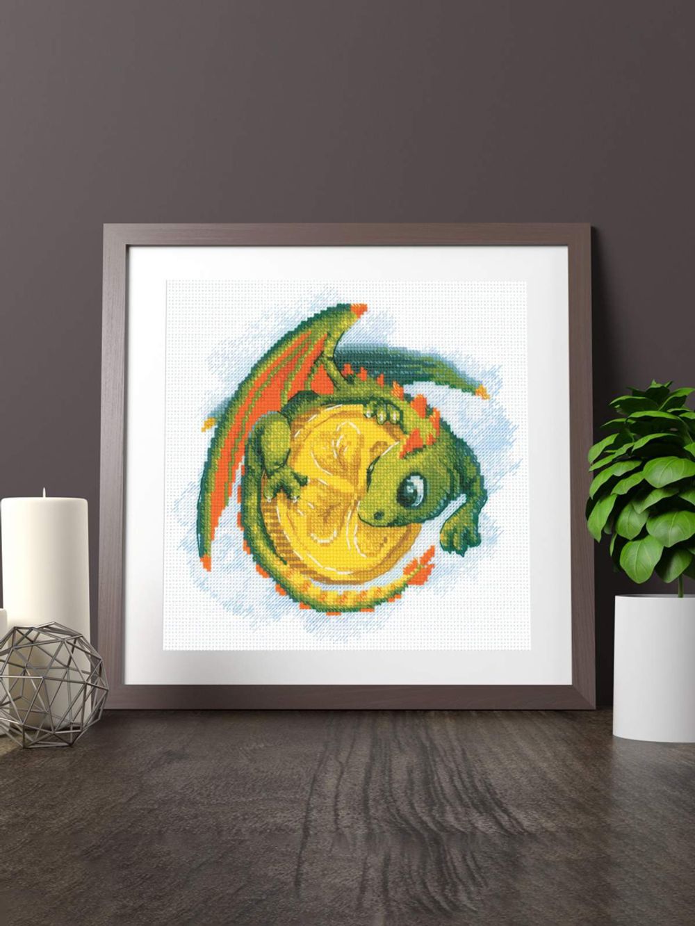 Набор для вышивания нитками Риолис, Монетка на удачу, 20х20 см