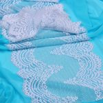 Кружево бельевое эластичное 230 мм / 10 м, 8036, цв.01 белый, Kruzhevo