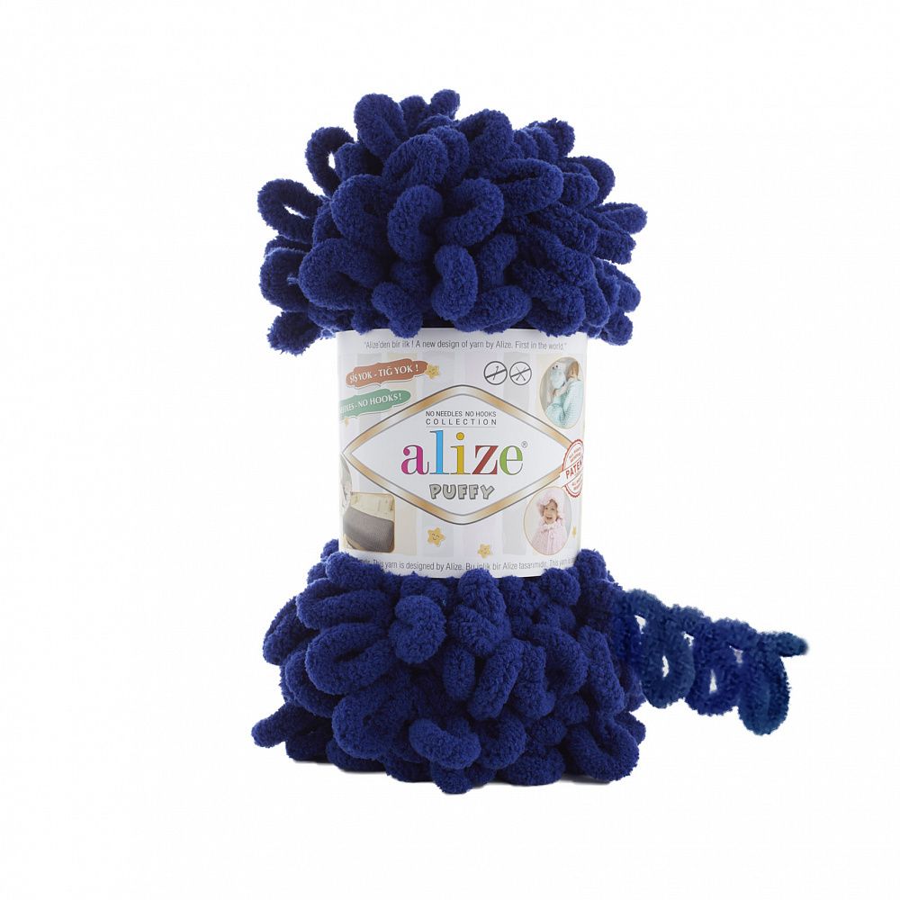 Пряжа Alize (Ализе) Puffy / уп.5 мот. по 100 г, 9м, 360 василек
