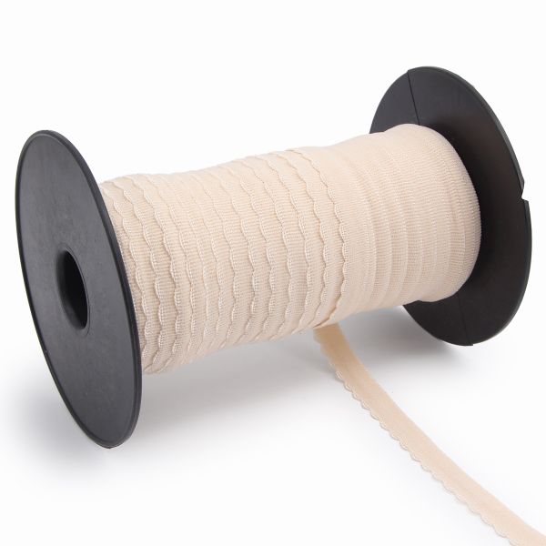 Резинка бельевая (отделочная) становая 12.0 мм / 50 метров, бежевый, (МЛ175.012/1)