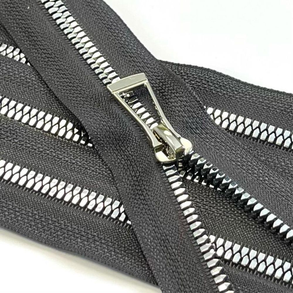 Молния трактор Т5 (5 мм) 1 зам., н/раз., 18 см, никель, цв. D301 графит, Mzipp Premium, 1 шт