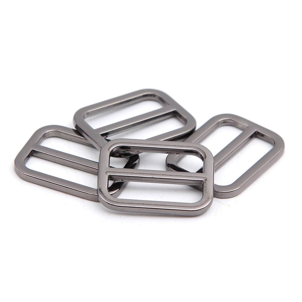 Рамка регулировочная металл литая 20 мм /25х19 мм, ⌀2.5 мм/, чер.никель, 4 шт