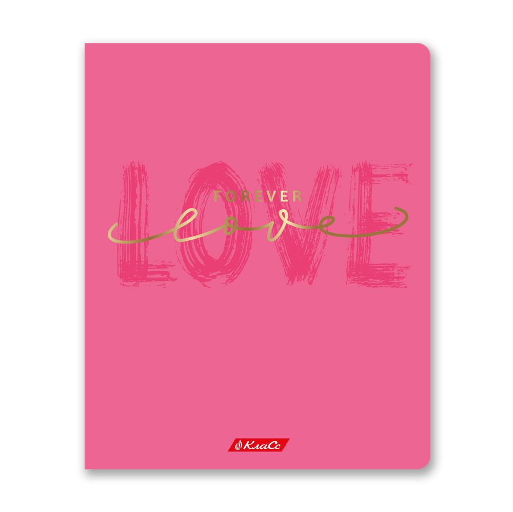 Тетрадь ученическая общая, тиснение фольгой A5+ 48 л. на скобе 65 г/м², белизна 100%, 10 шт, линия в термоусадочной пленке, 000311 My Love, Светоч 48ТСК5_6_3_2