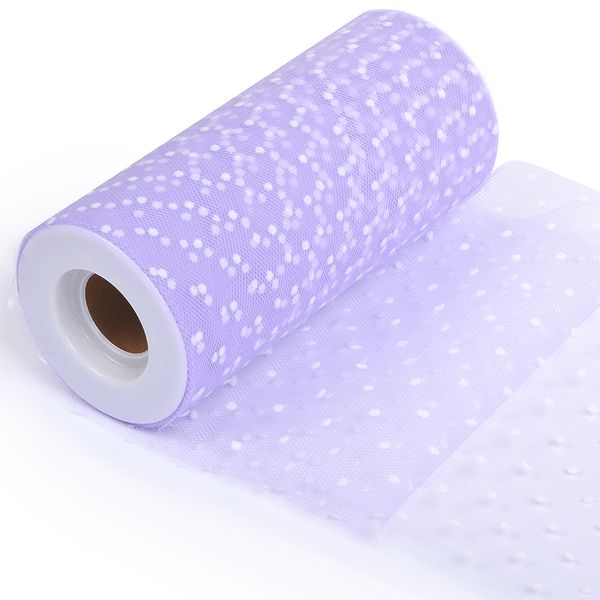 Фатин на шпульке средней жесткости 150 мм / 22.86 метра, TBY.T663.012, цв.012 сиреневый