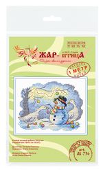 Набор для вышивания нитками МП Студия (Жар-птица), Снежные забавы, 10х13 см