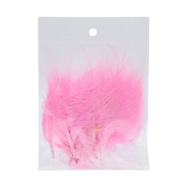 Перья декоративные 5-10см, 25 шт, H-64 розовый