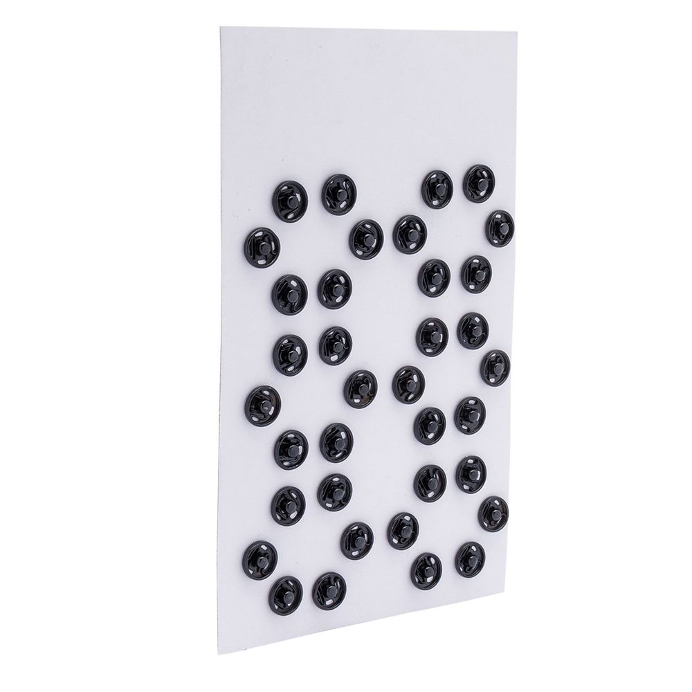 Кнопка пришивная металл ⌀8.2 мм, черный, 36 шт