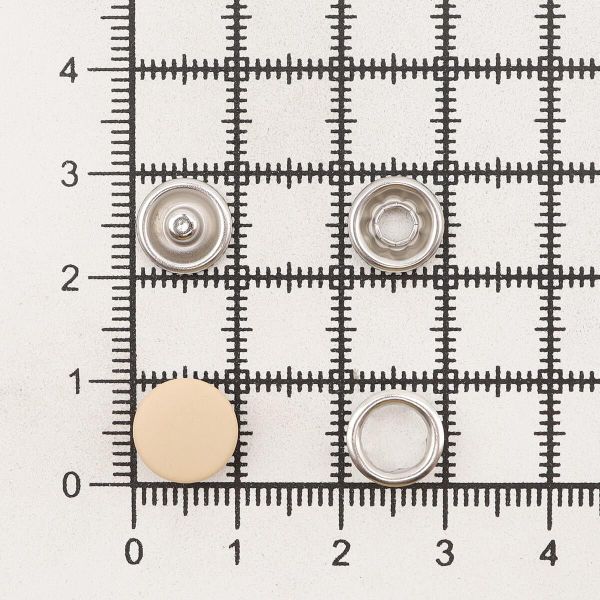 Кнопка рубашечная (джерси) закрытая ⌀9.5 мм, ≈144 шт, МЕТАЛЛ, эмаль, 291 св.бежевый матовый, NEW STAR