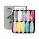 Швейные нитки (набор) 40/2, 10 кат. по 366 м, 100% п/э, MIX UN, ассорти (оттенки единорога)