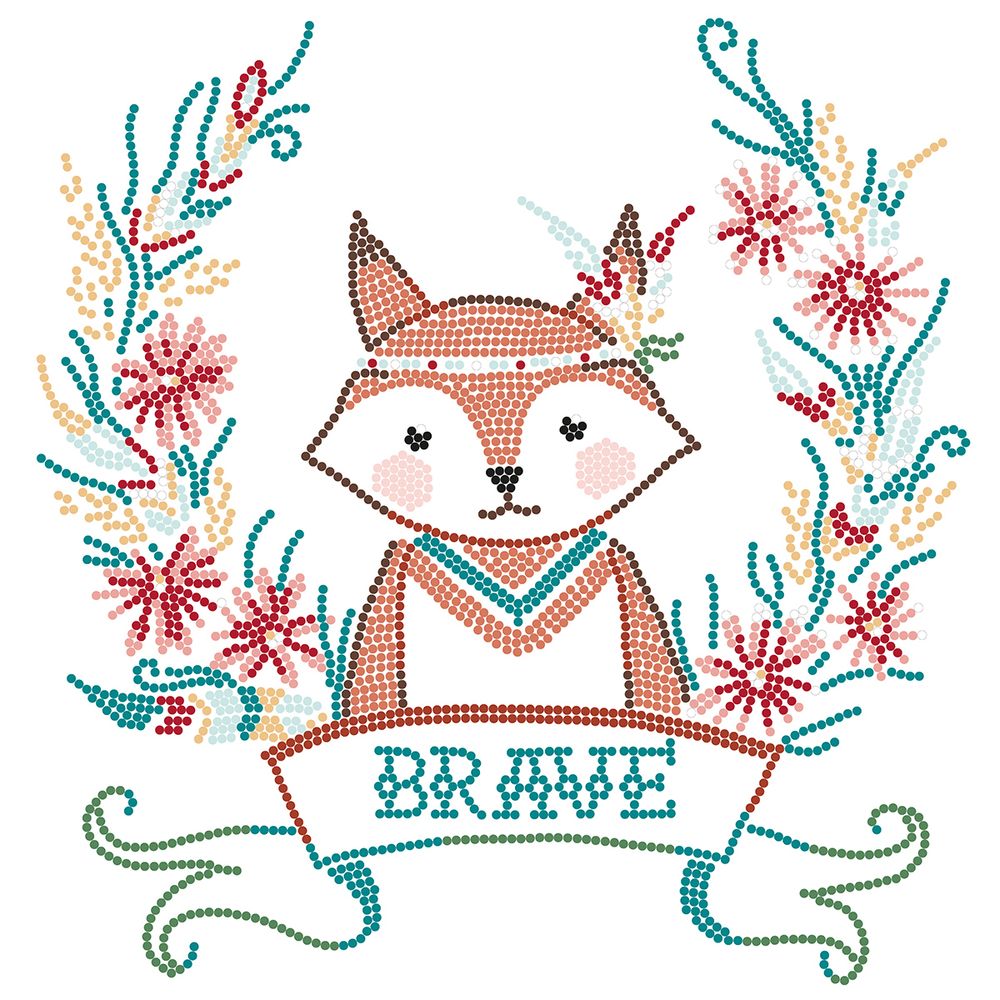 Алмазная (кристальная) мозаика Фрея, постер Храбрый лис, 30х30 см