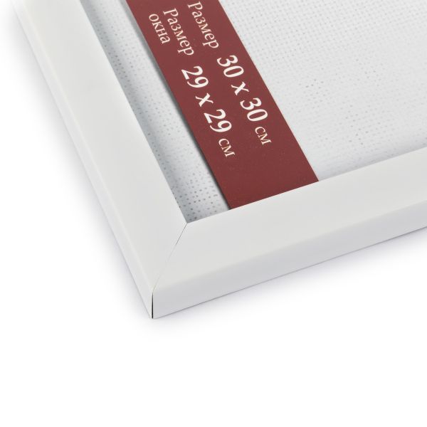 Рамка для картины (фото) пластик с оргстеклом 30х30 см, белый, Gamma ПРК-20