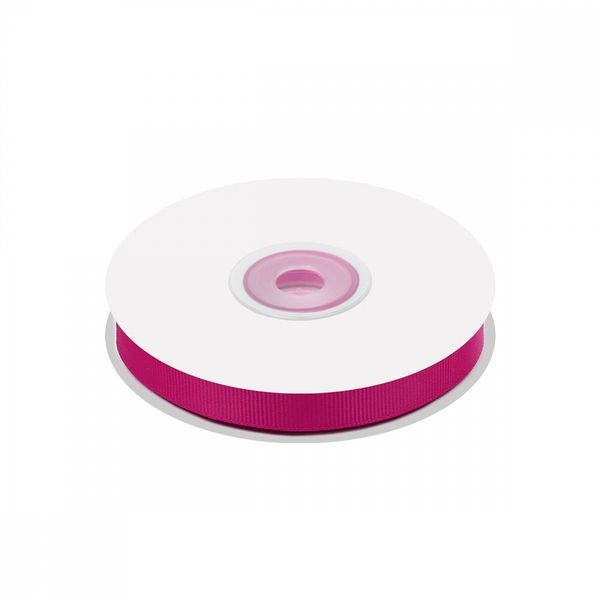 Лента репсовая (в рубчик) 10.0 мм / 22.8±1 метра, 187 фуксия, Magic4Hobby