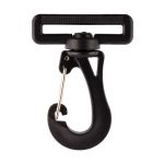 Карабин пластик с металлической застежкой 38 мм, 50 шт, черный, Gamma GHB001