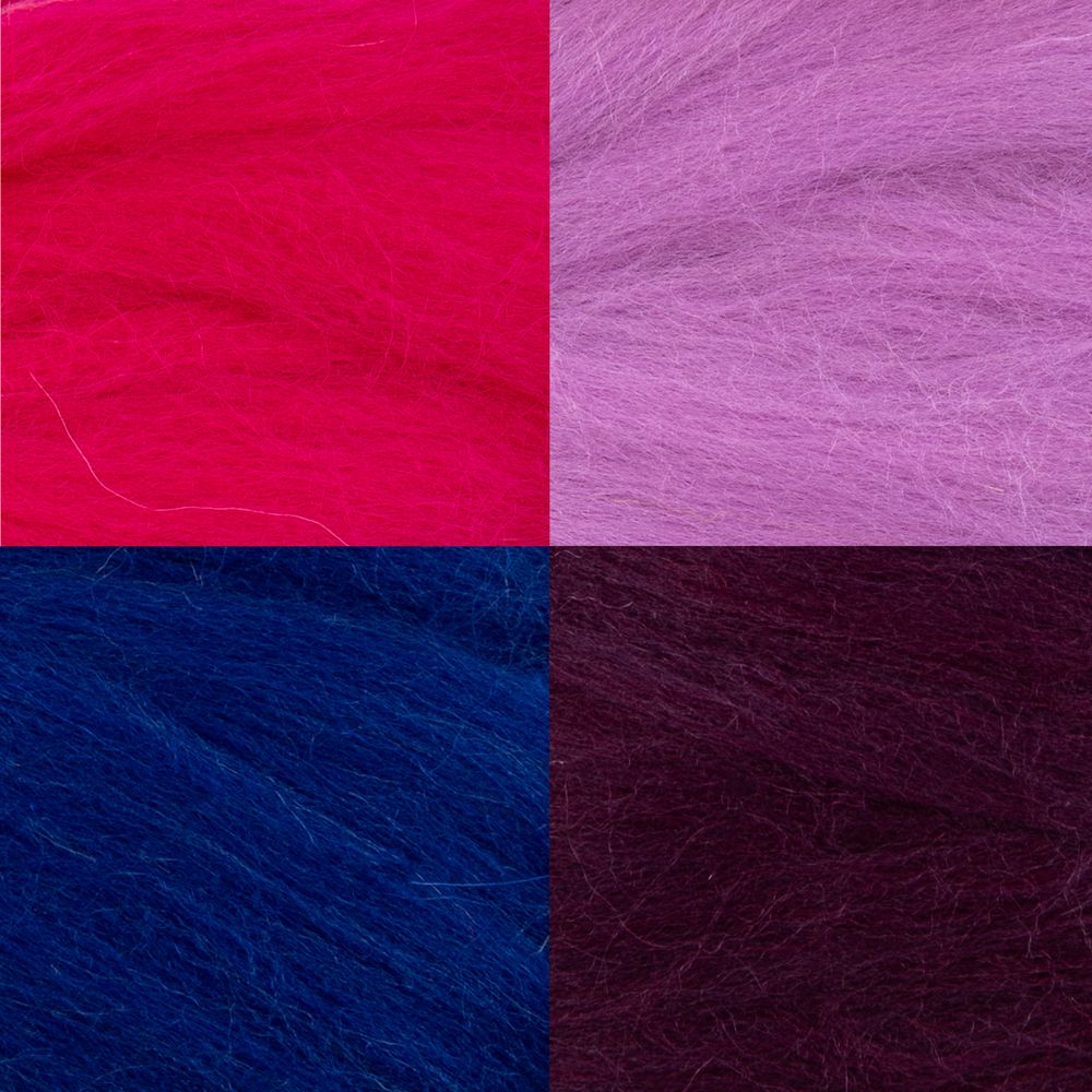 Набор шерсти для валяния 4х10 г, ассорти №11, Gamma AFW-040