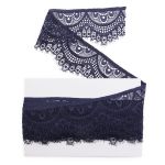 Кружево эластичное (стрейч) 60 мм / 3 метра, C147 индиго