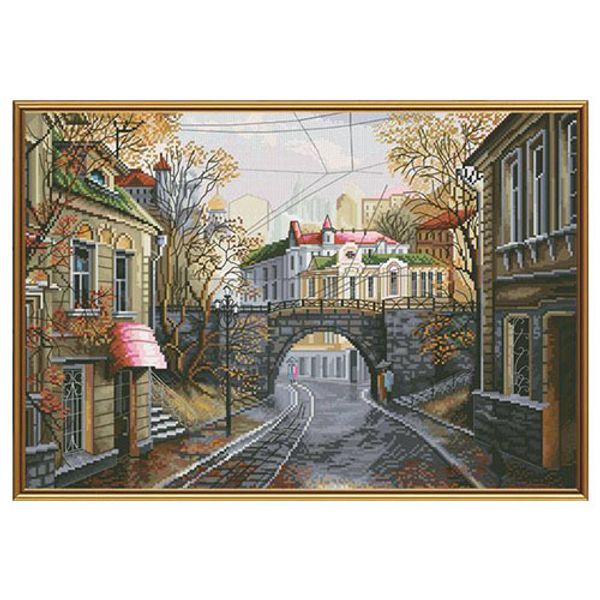 Набор для вышивания нитками Нова Слобода, Старый мост, 38х26 см