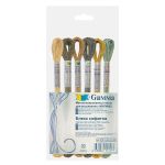 Мулине Gamma набор металлик, цв.03 Блеск софитов, 6 мотков по 8 метров