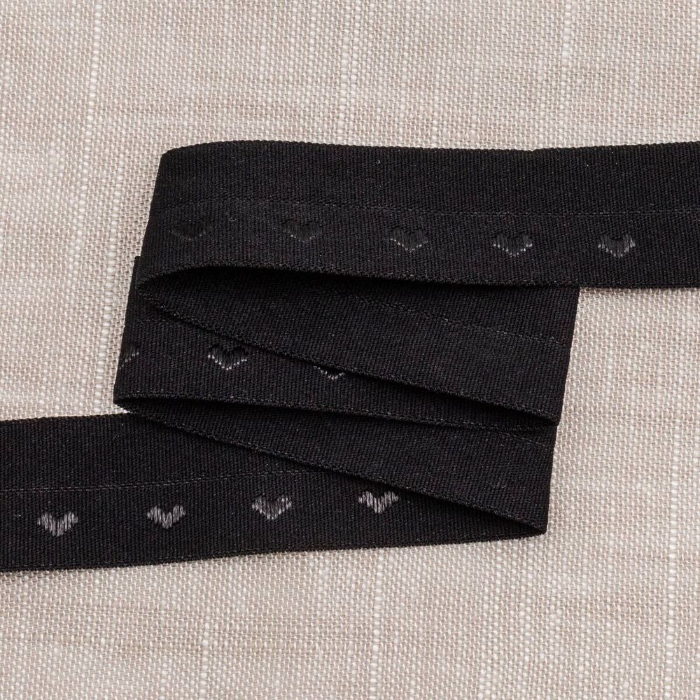 Резинка бельевая (окантовочная) 20.0 мм / 50 метров, тканая, черный, ML124020/99